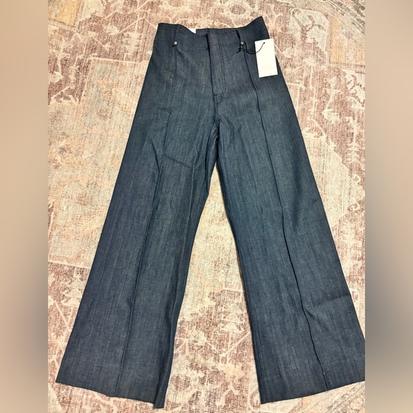 Zara Dark Blue Wide Leg Jeans, size 4 - Picture 5 of 8